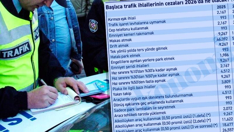 alaattin aktas ydo yuzde 2525 gelecek diyerek hesapladi iste 2026 yili trafik cezalari listesi p1VgSKWi